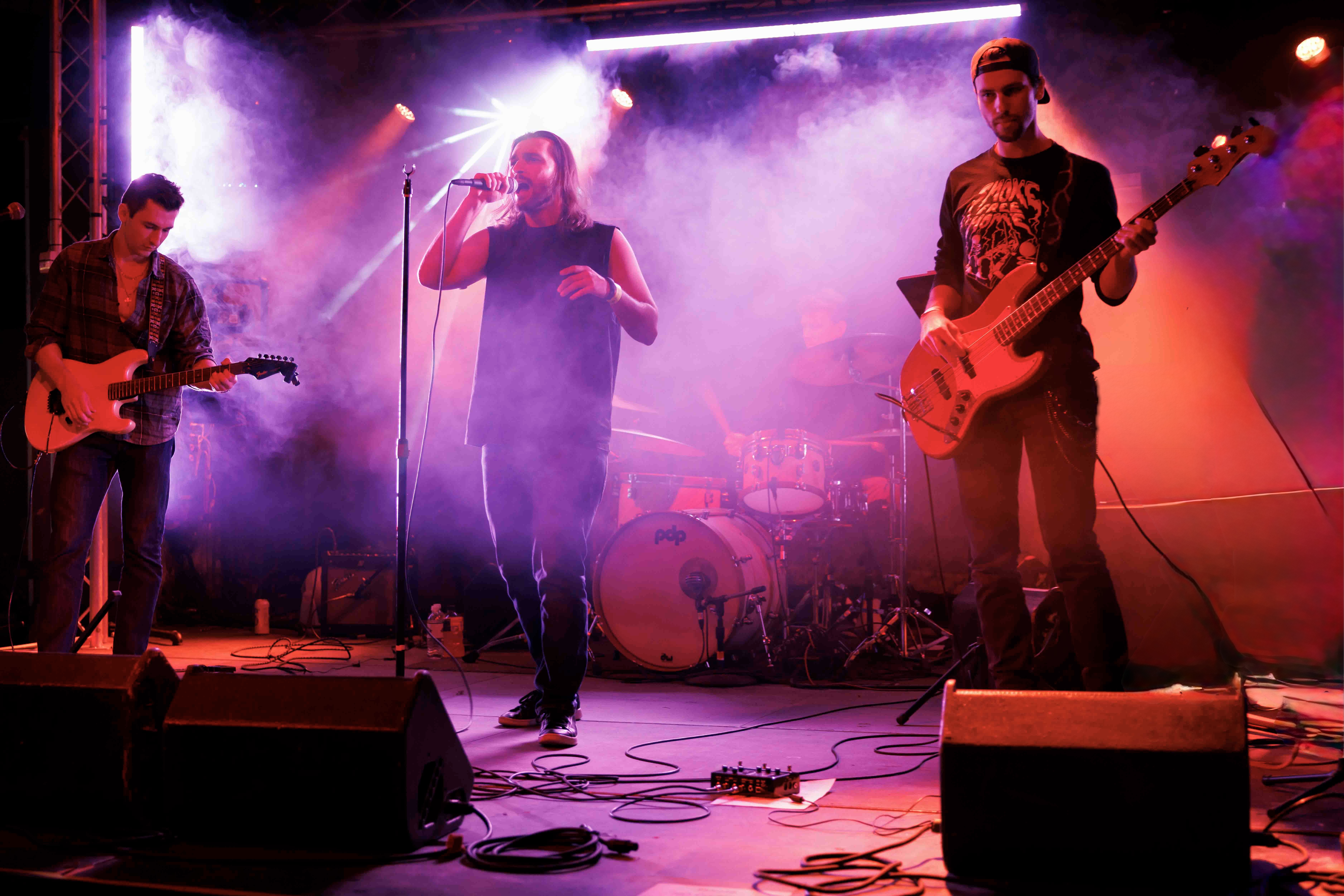 Ruby performing live under stage lights